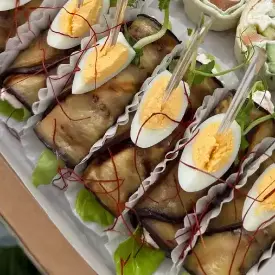 Рулетики из баклажан-гриль