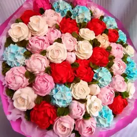 Зефирный букет, 50 см