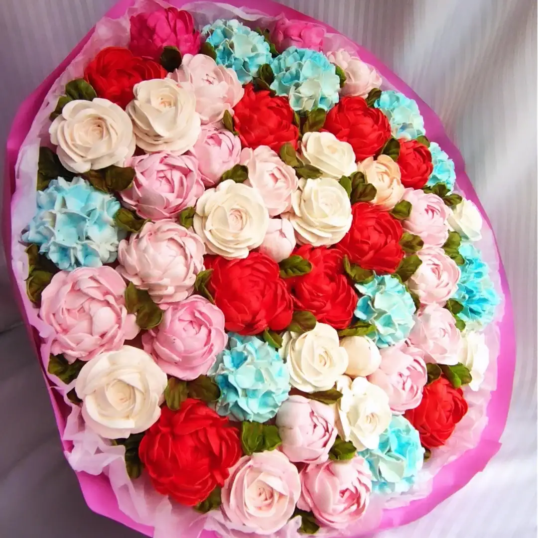 Зефирный букет, 50 см фото 2