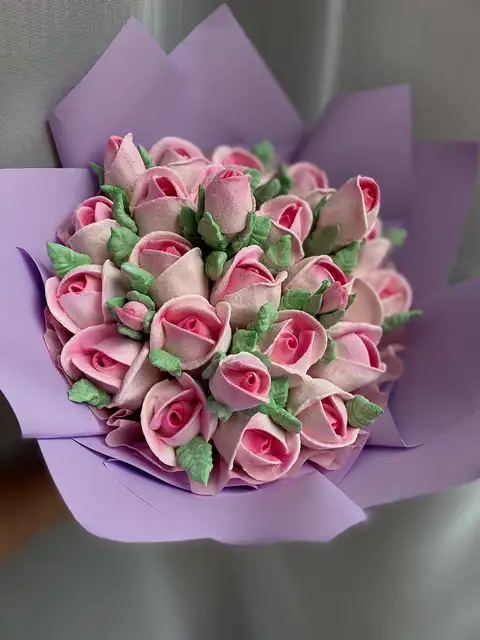 Зефирные букеты (ассорти), диаметр 15 см фото 3