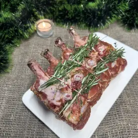 Свинина на рёбрышках с пюре из сельдерея