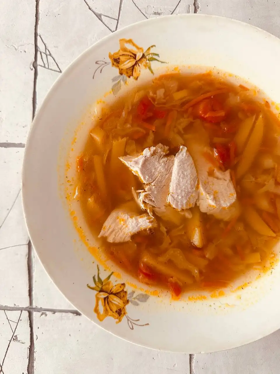 Суп щи из свежей капусты с индейкой фото 2