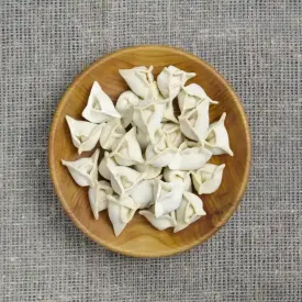 Пельмени с говядиной и луком-порей