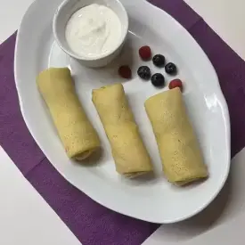 Блинчики с ветчиной и сыром