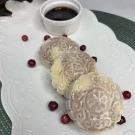 Мраморные сырники с какао