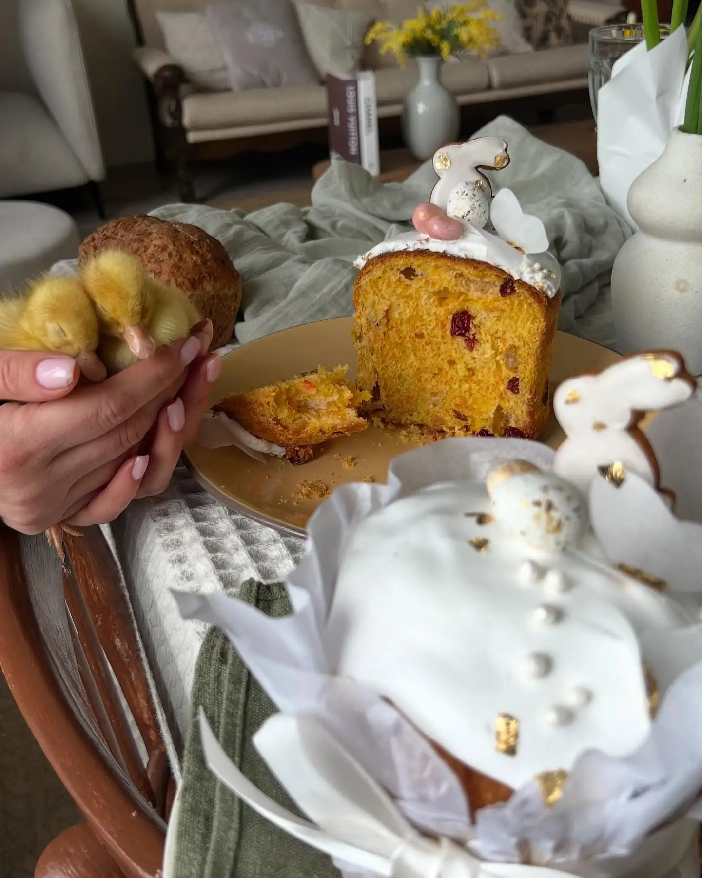 Кулич творожно-сливочный без дрожжевой фото 2