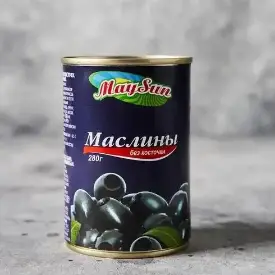 Маслины консервированные, б/к, MaySun
