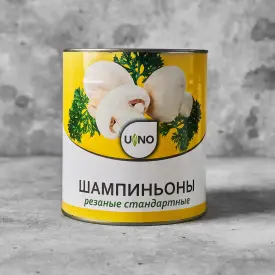 Шампиньоны резаные стандартные UmNO, 3100 мл/6