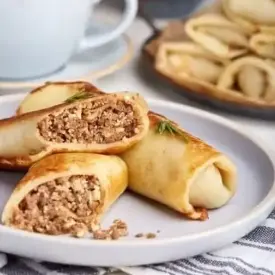 Блины со свининой или курицей