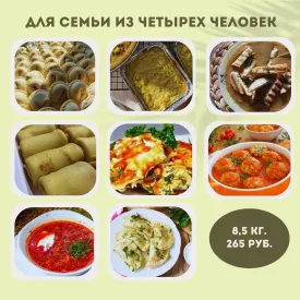 Сет замороженных полуфабрикатов