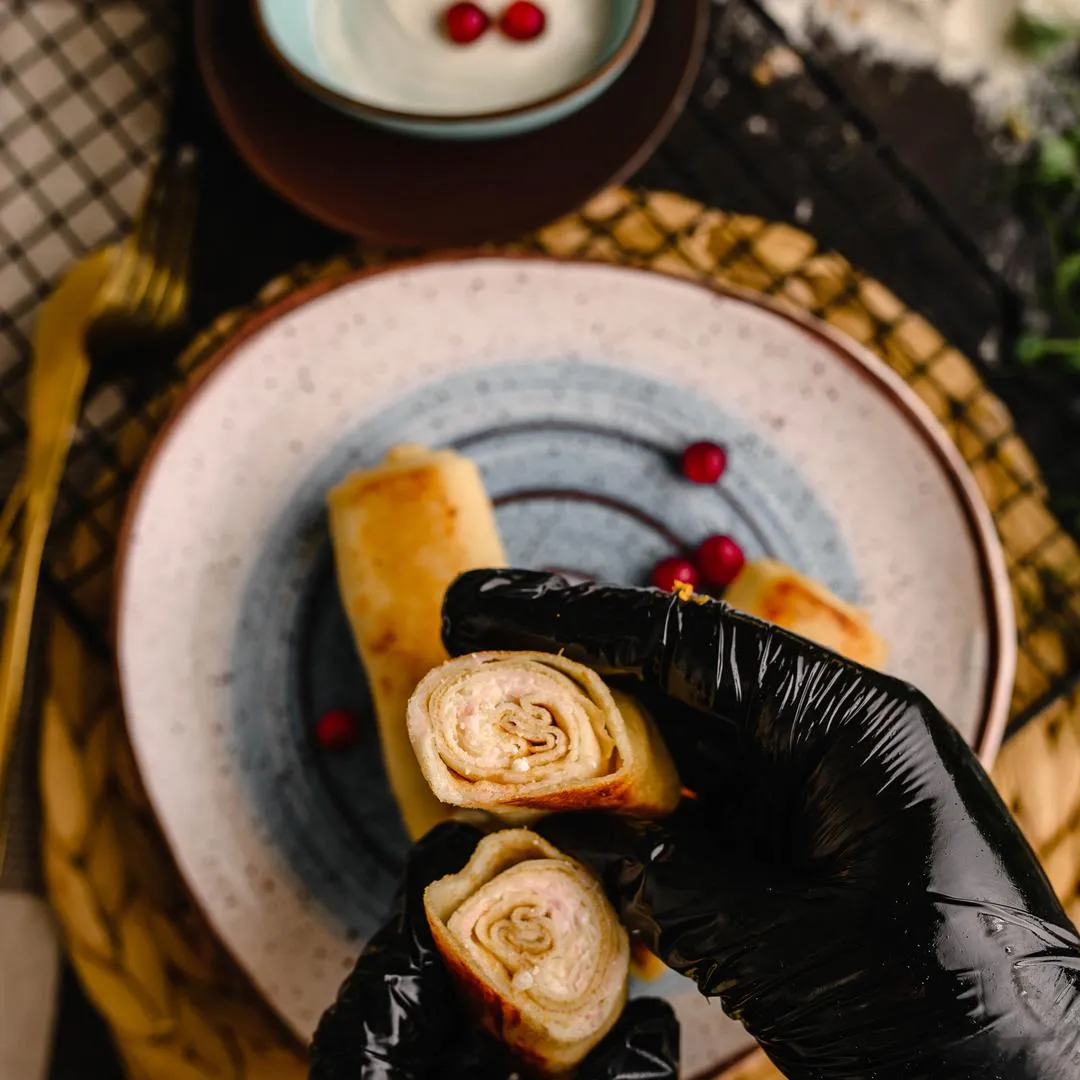 Блинчики с ветчиной и сыром