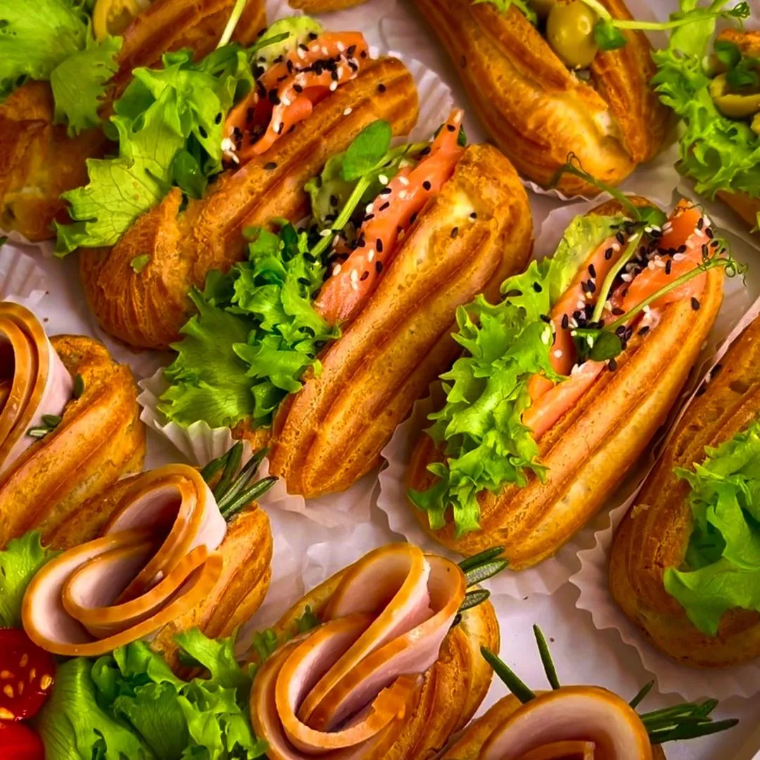 Эклеры «Закусочные» с вариантами начинок