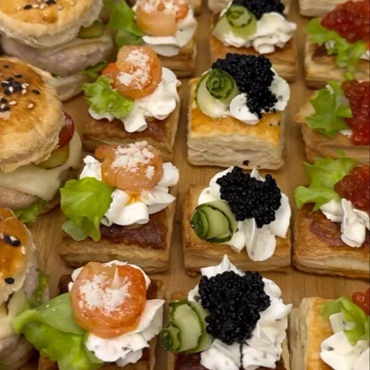 Слойка закусочные с вариантами начинок