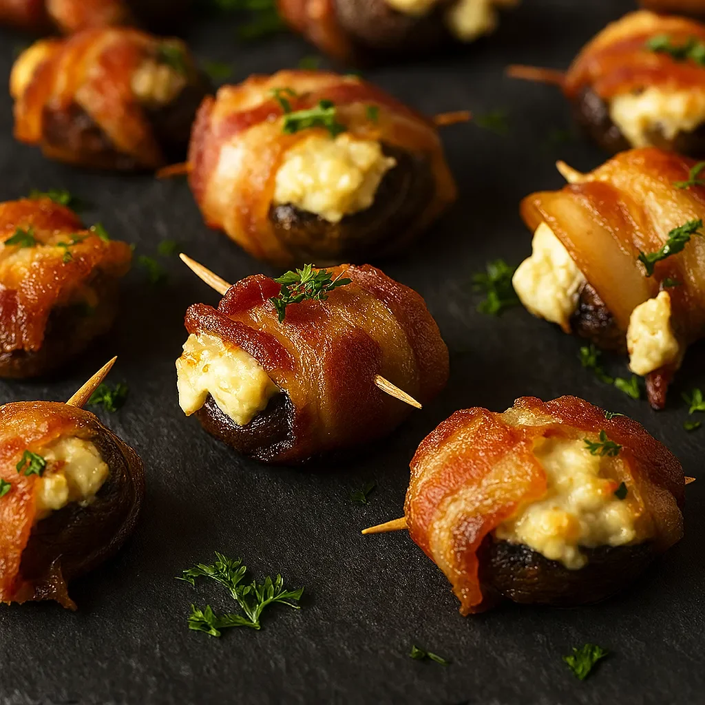 Шампиньоны в беконе