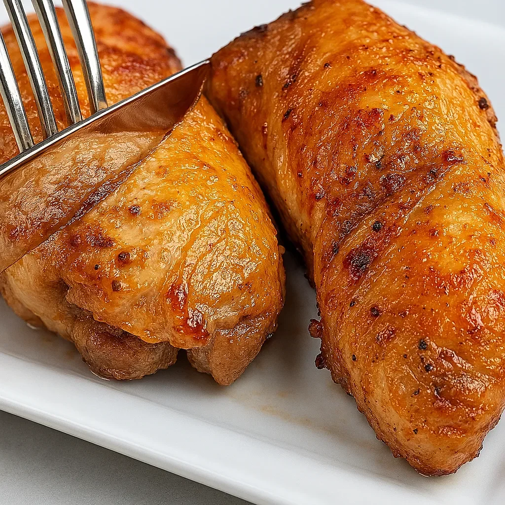 Рулетики из куриного бедра с сыром и черносливом