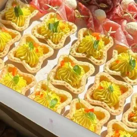 Тарталетки с яично-творожным муссом