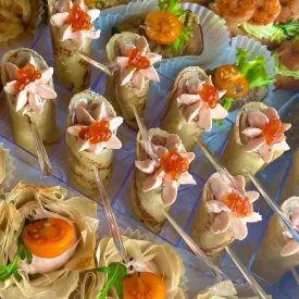 Блинчики с форелью