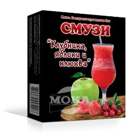 Смесь быстрозамороженная для смузи «Клубника, яблоки и клюква»