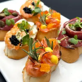 Мини-брускетты "Три вкуса", 18 шт.