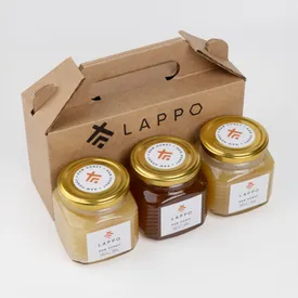 Подарочный набор  с ручкой 3 вида мёда, 0.25 л