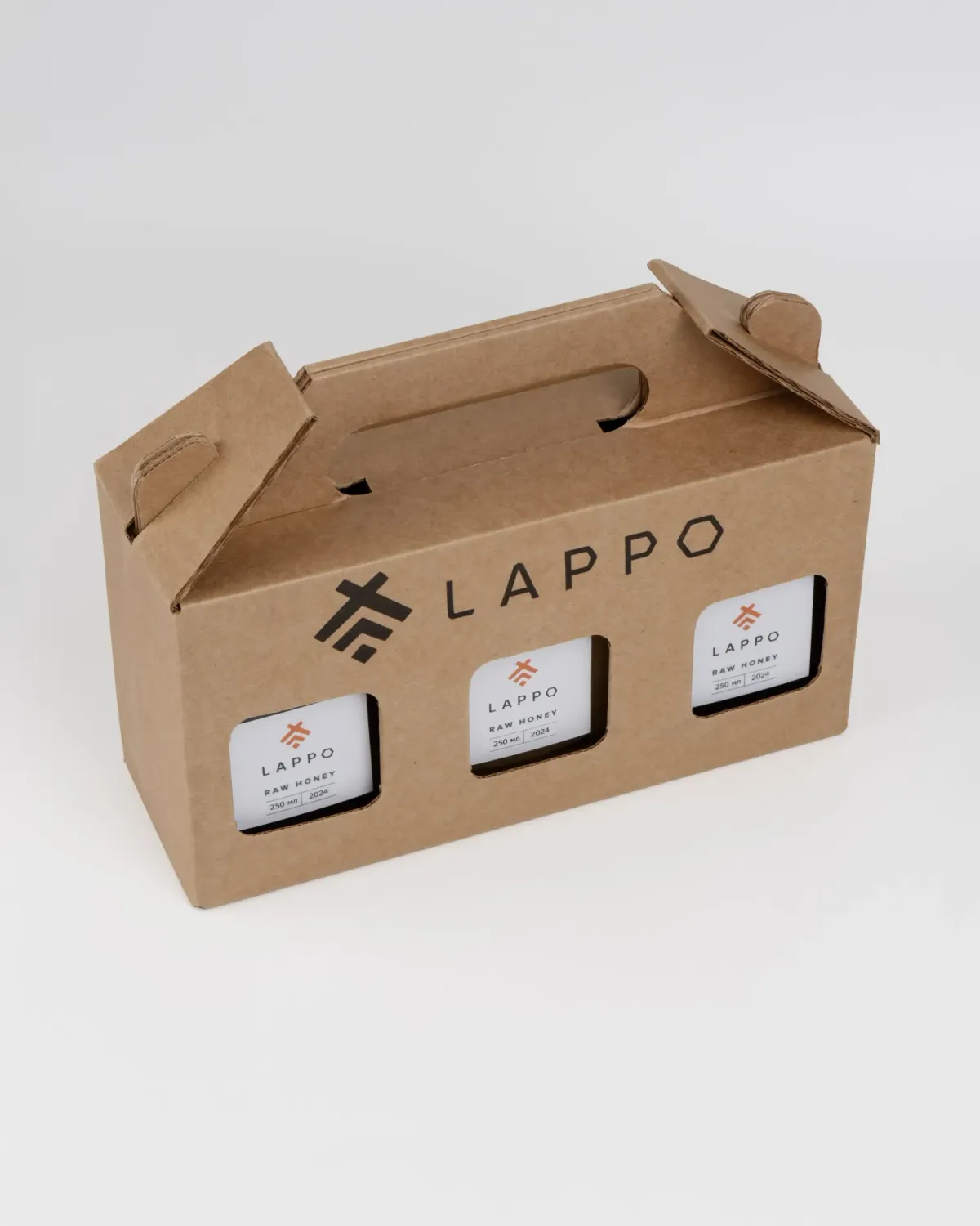 Подарочный набор  с ручкой 3 вида мёда, 0.25 л фото 2