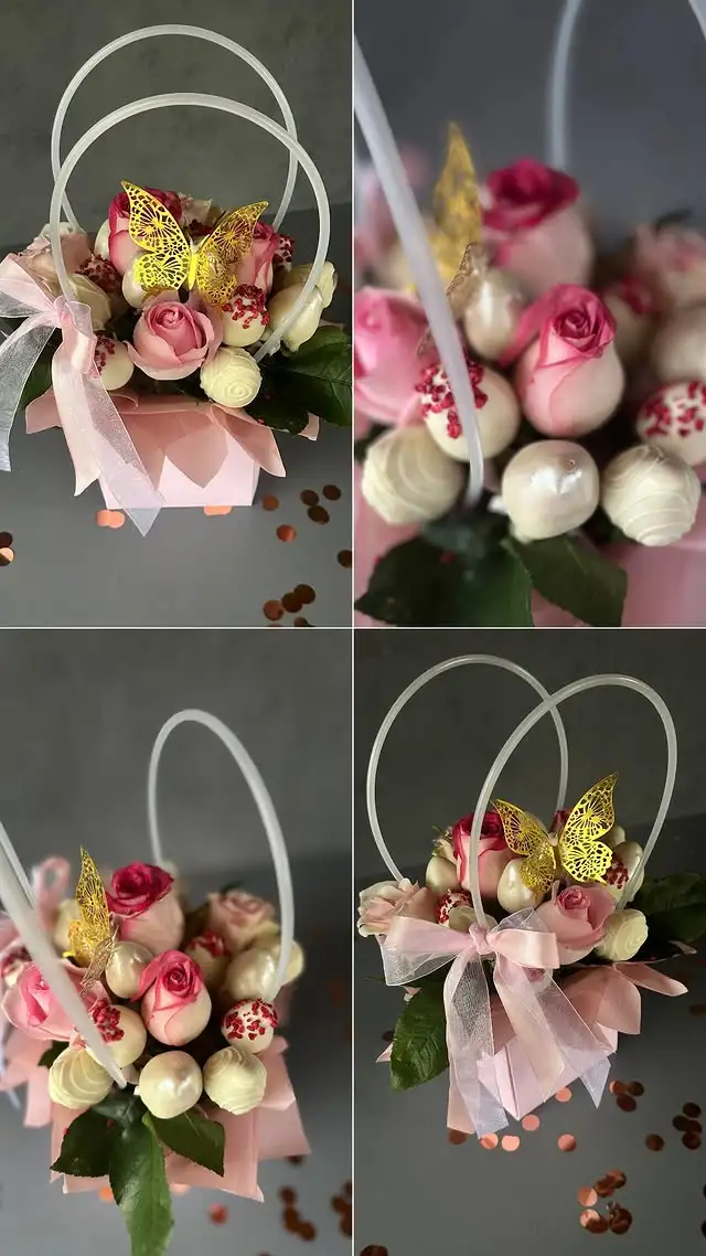 Букет с клубникой в шоколаде, 17 шт. фото 4