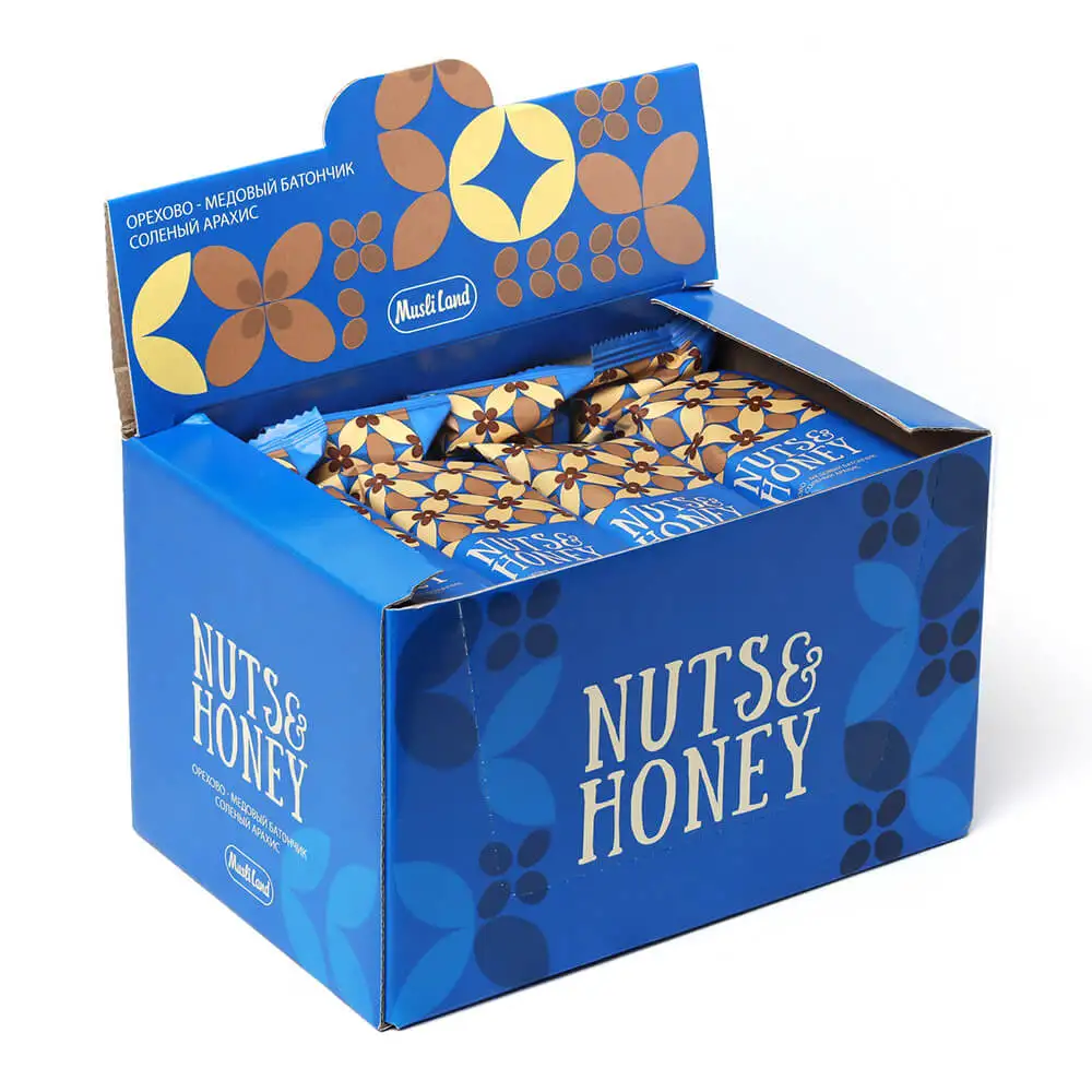 Батончик медово-ореховый Nuts & Honey с солёным арахисом, 45 г фото 2