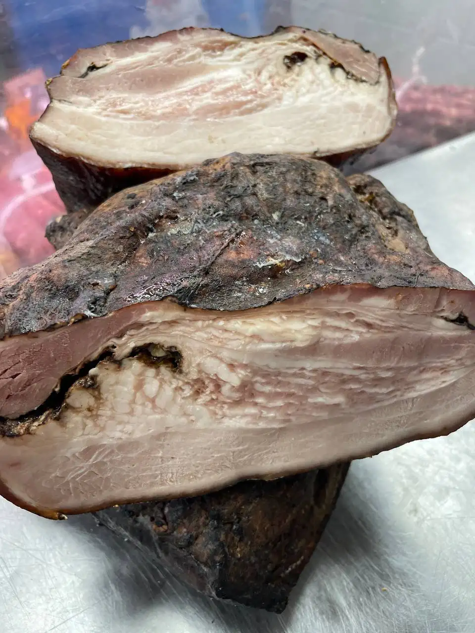 Грудинка копчено-вареная, 1 кг