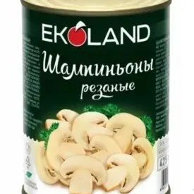 Шампиньоны «Ekoland» резаные, 850 мл
