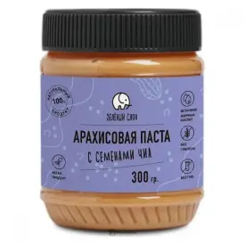 Арахисовая паста «Зеленый слон» с семенами чиа, 300 г