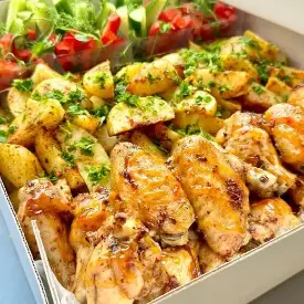 Бокс «Сытный с крыльями»