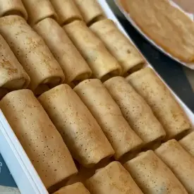 Блинчики с курицей и грибами