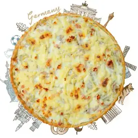 Немецкий цвибелькухен, 24 см