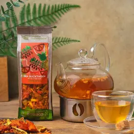 Чай облепиха с апельсином ананасом и яблоком, 100 г