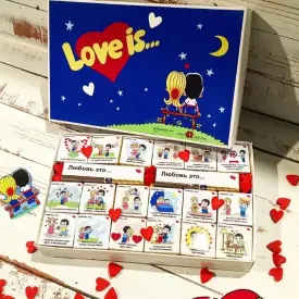 Коробка с 20 шоколадками Love is