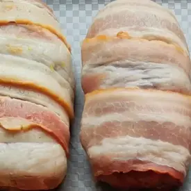 Рулетики "Три мяса" с картошкой и сыром