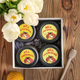 Подарочный набор «4 меда» (баночки 100 мл)