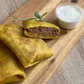 Блинчики с печенью и сердцем