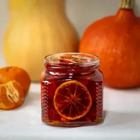 Тыква в меду с мандаринами