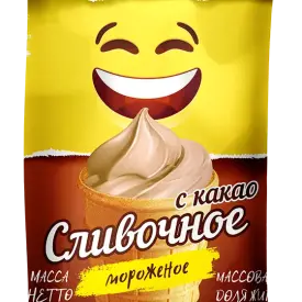 Сливочное с какао в вафельном стаканчике 80 г