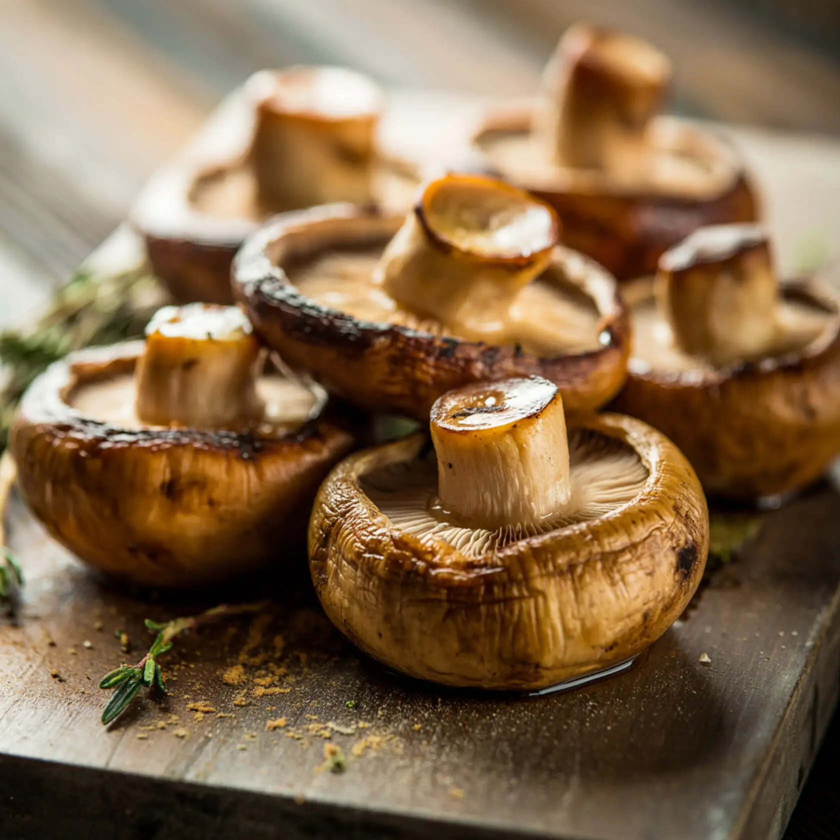 Шампиньоны на гриле