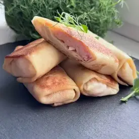 Блинчики с ветчиной и сыром