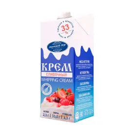 Крем сливочный Молочный мир 33% (Беларусь, 980 мл)