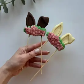 Шоколадный топпер для кулича «Ушки»