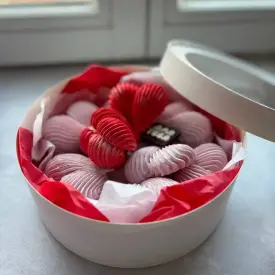 Зефирные сердечки  "14 февраля"