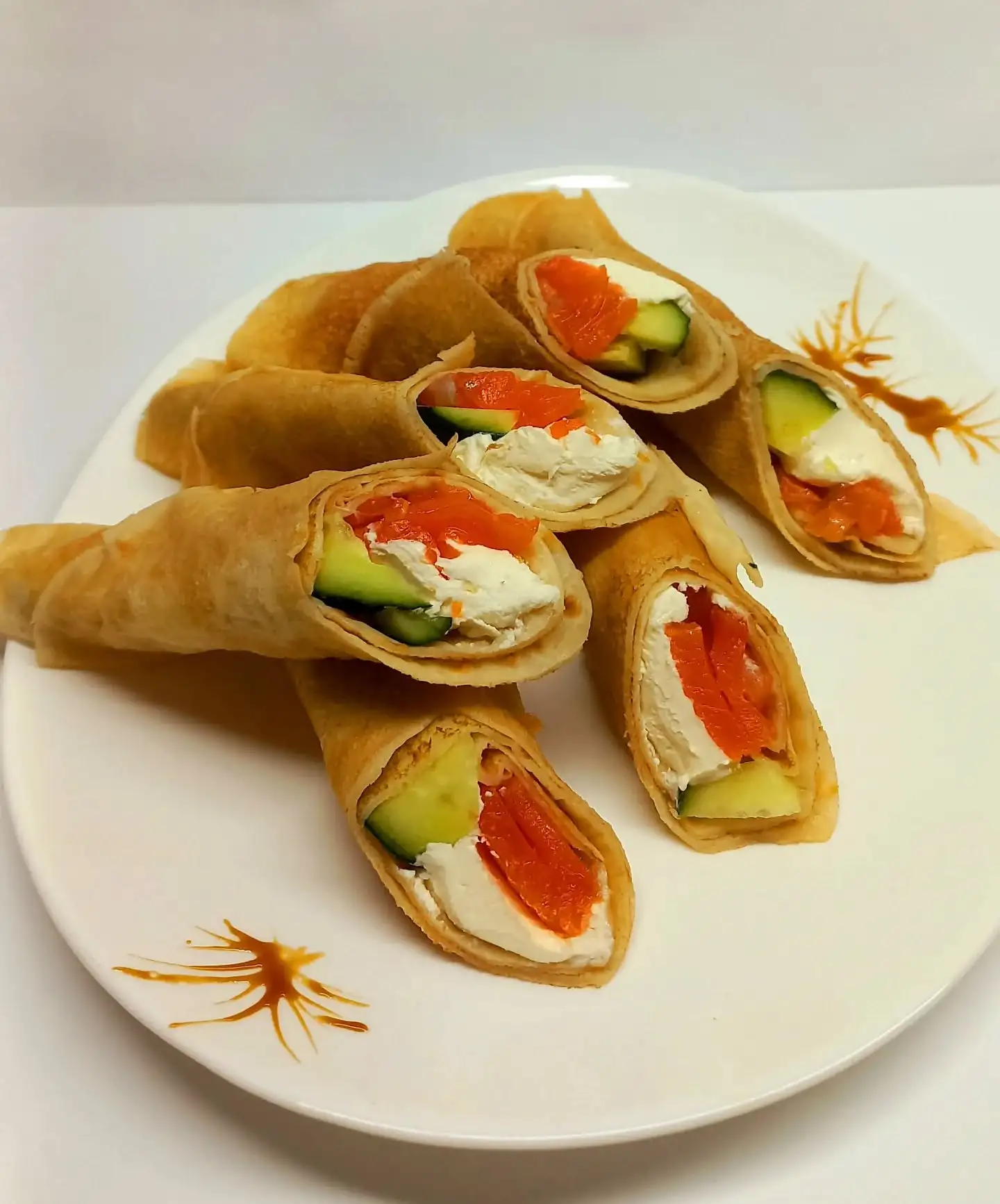 Блинчики с лососем фото 2