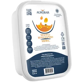 Пюре замороженное Микс Манго Мандарин, 250 гр.