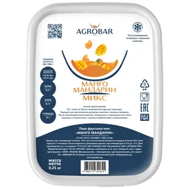 Пюре замороженное Микс Манго Мандарин, 250 гр.