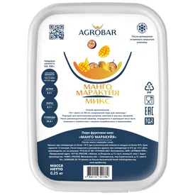 Пюре замороженное Микс Манго Маракуйя, 250 гр.