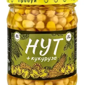 Нут консервированный + кукуруза